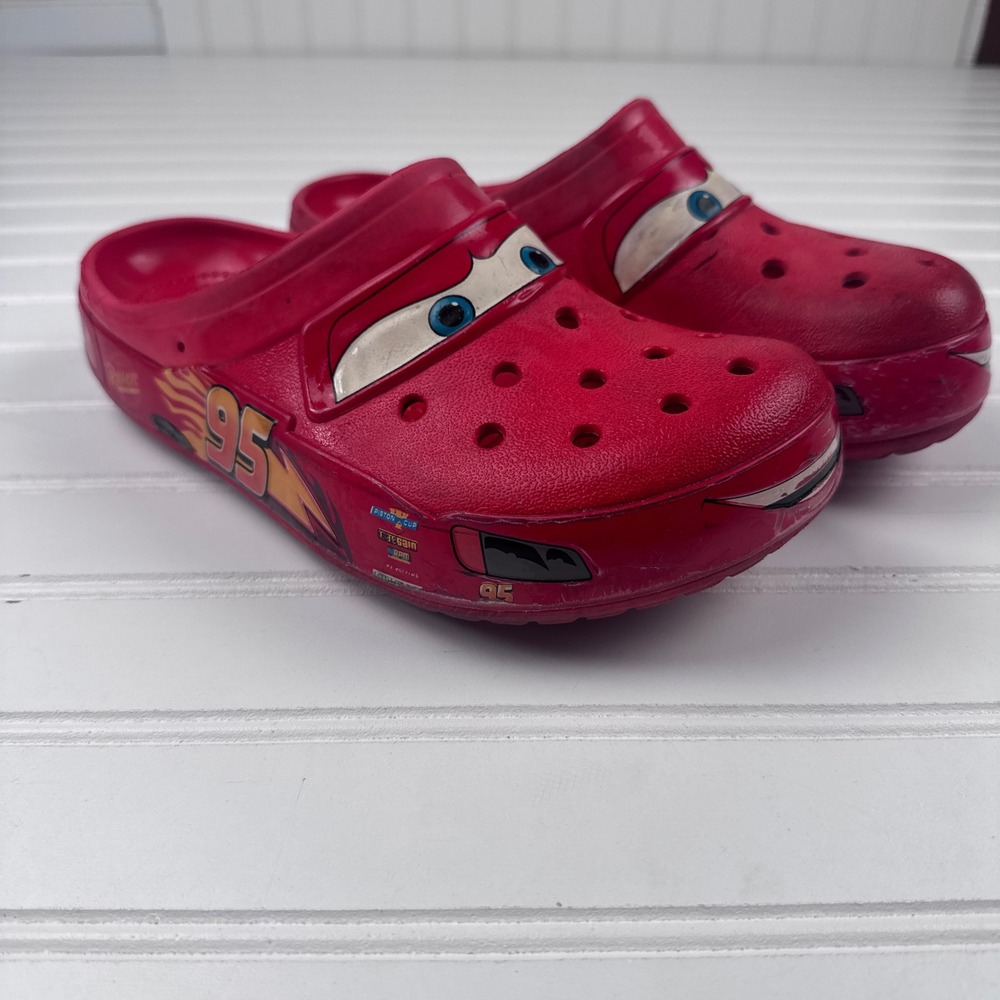 Lighting McQueen Crocs Adult 7 9 Disney Pixar Clog Slide